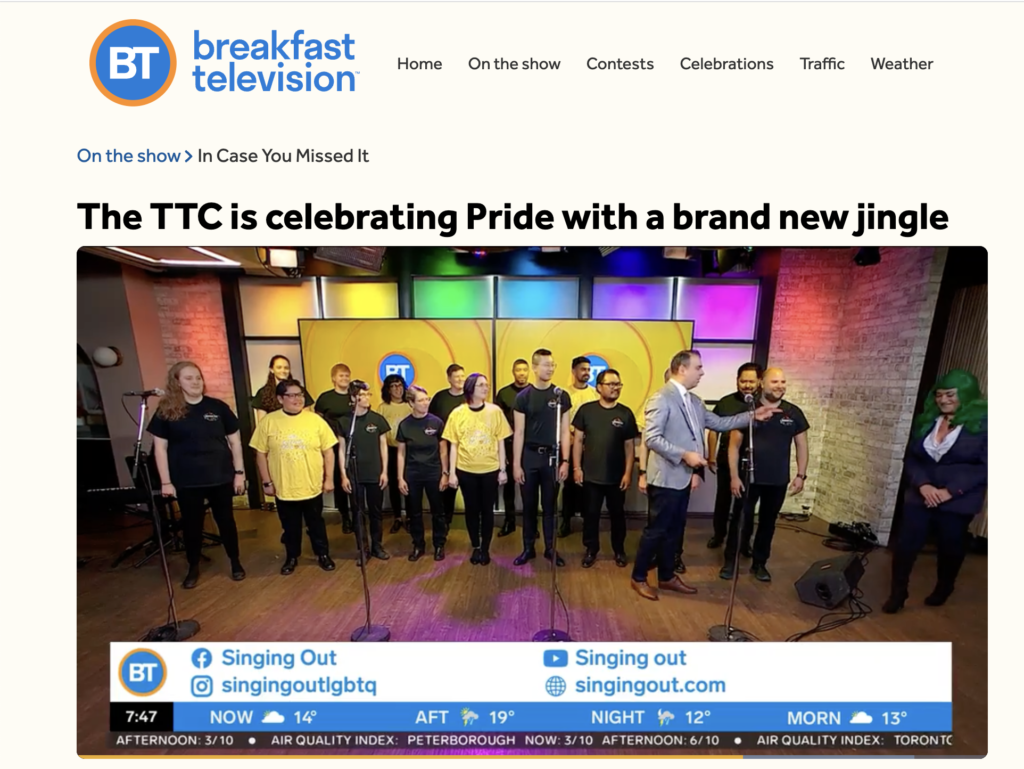 The TTC is celebrating pride with a brand new jingle