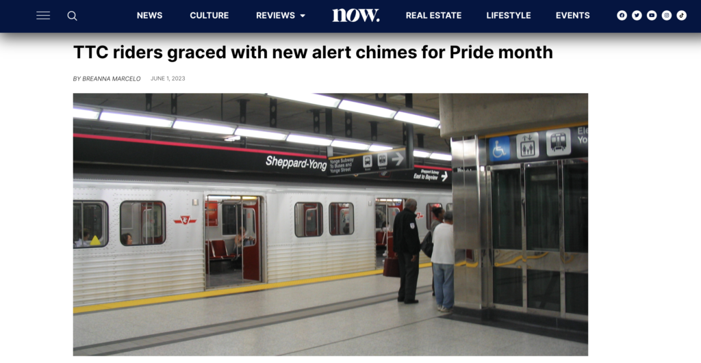 TTC riders graced with new alert chimes for Pride month